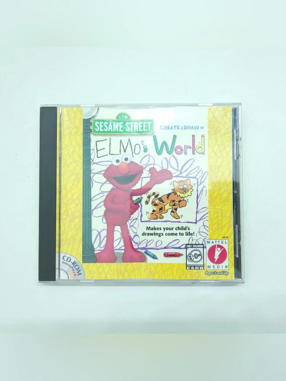 Sesame Street Create & Draw in Elmo's World CD ROM Windows 95 98 Vintage Mattel